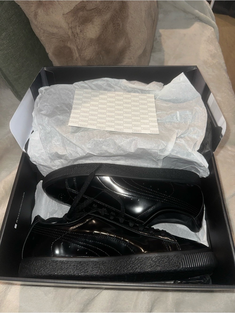 Mens Size 9 Black Patent PUMA KITH WALT FRAZIER LIMITED Family Sneaker